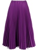 pleated midi skirt