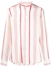 stripe-print long-sleeved shirt