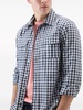 checked linen shirt