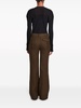 twill flared trousers