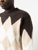 argyle-check-pattern sweatshirt