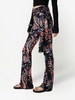 paisley-print flared trousers