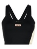 panelled logo-patch sports bra