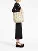 macramé drawstring tote bag