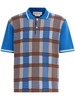 checked cotton polo shirt