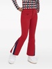 chevron-print flared track pants