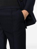 pressed-crease straight-leg trousers