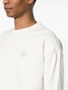 logo-embroidered cotton jumper