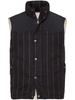 striped padded gilet