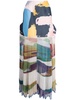 Flagrant abstract-print draped skirt