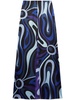 Marmo-print maxi skirt