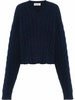 cable knit cashmere V-neck jumper