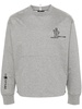 Grey Logo Print Cotton Sweatshirt