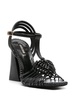 interwoven-straps leather sandals