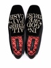 Money-embroidered velvet loafers