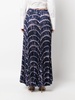 graphic-print pleated long skirt