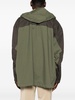 Green Colour-Block Hooded Jacket