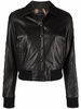 crystal-embellished leather jacket