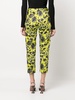 printed cropped trousers