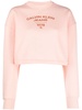 Varsity logo-print cropped sweatshirt