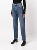 high-rise straight-leg jeans