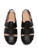 logo-debossed leather fisherman sandals