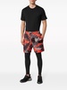 abstract-print layered track pants