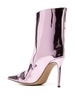 metallic-finish 100mm ankle boots