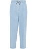 straight-leg chambray jeans