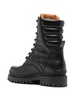 Visetos-print leather lace-up boots