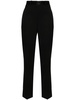 high-waist straight-leg trousers