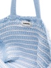 shell-detail crochet tote bag