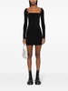 cut-out stretch-jersey minidress