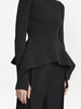 ruffled-hem roll-neck jumper