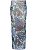 The Blue Butterfly pencil skirt 