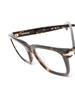 tortoiseshell logo-arm glasses