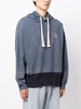 peace-embroidered panelled hoodie