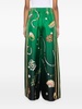 graphic-print silk trousers