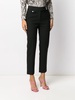 high-rise slim-fit trousers