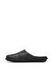 X Viba Roma Black Leather Slippers