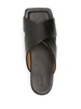 square-toe leather slides