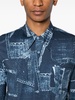 patchwork-print cotton shirt