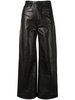 high-waist leather culottes