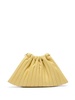 Arriccio pleated leather clutch