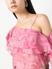 ruffled asymmetric silk blouse