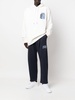 logo-embroidered straight trousers