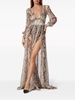 snakeskin-print silk maxi dress