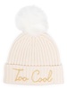 Too Cool-embroidered ribbed beanie