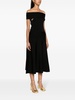 boat-neck knitted midi dress