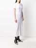 White Crescent Moon Ribbed Dress